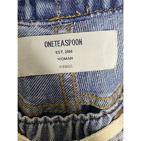 One Teaspoon Woman's Shabbies Boyfriend  Jeans in Montana Ripped Crop Size XS - Picture 5 of 9